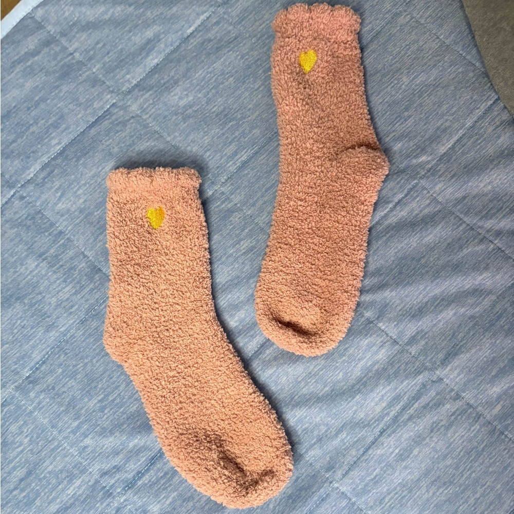 Cozy Pink Fuzzy Socks